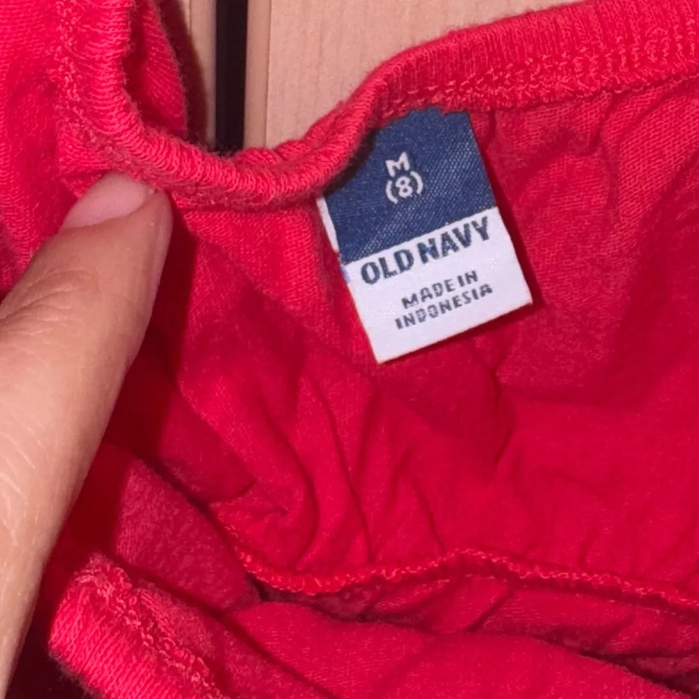 Old Navy Girls Size 8 Red Square Neck Babydoll Top